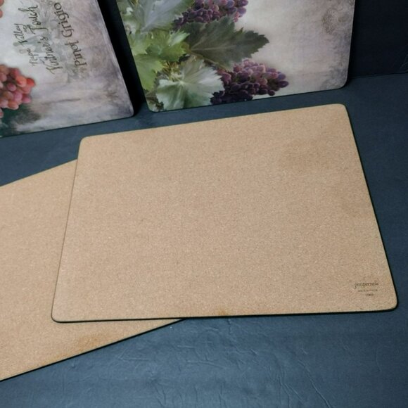 Pimpernel Tuscan Vineyard Placemats Set Of 4 By Anna Grape Design Cork Backing - Picture 11 of 11
